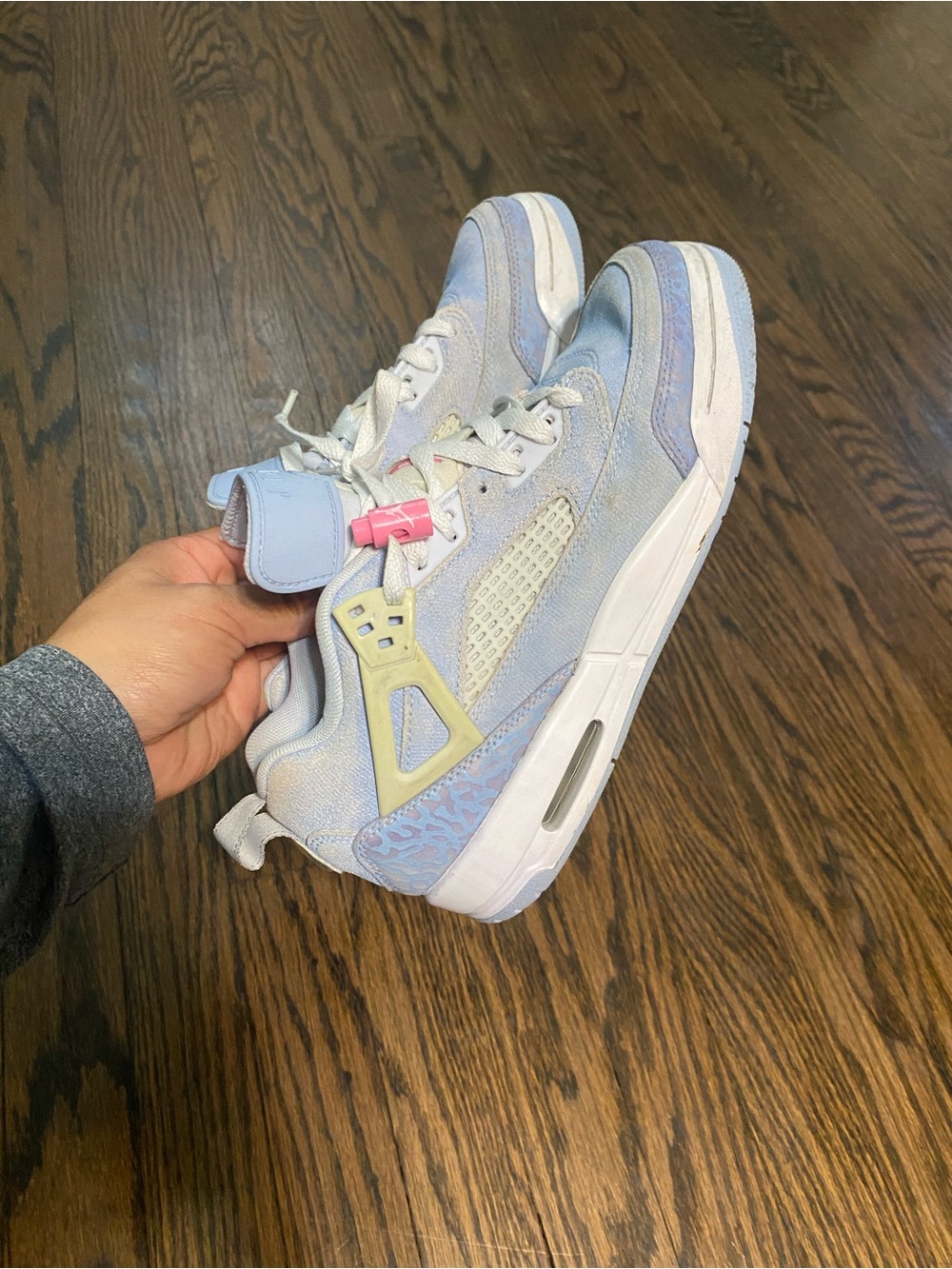 Nike Women's Pastel Blue & Cream Retro Basketball Sneakers